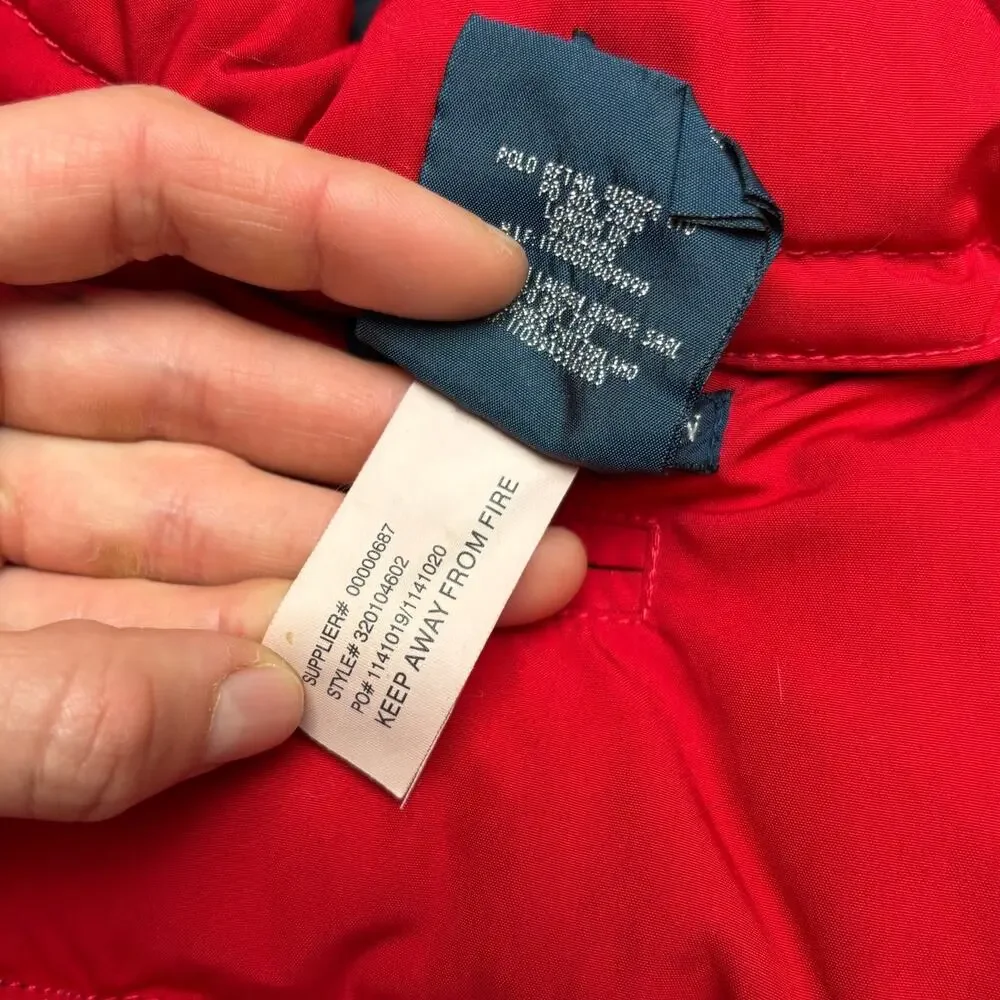 Ralph Lauren USA Dog Down Reversible Puffer Jacket Size Large